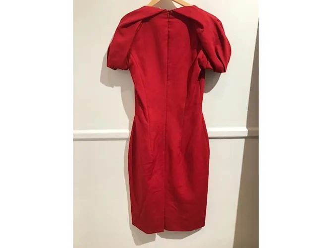 ALEXANDER MCQUEEN Vestidos T.Lana XS Internacional Roja 