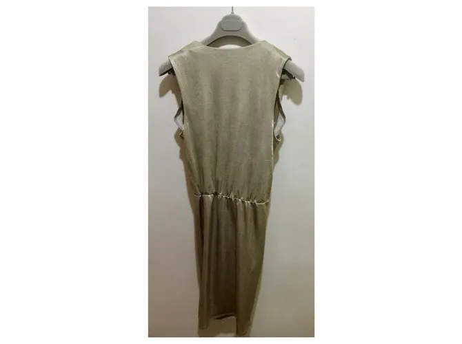 Asos Vestido drapeado metalizado Metálico 