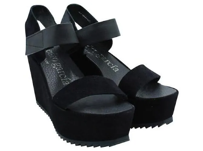 Autre Marque Cuñas negras de diseño contemporáneo Negro 