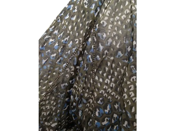 Autre Marque Stefan Green Top Negro Blanco Azul Caqui 