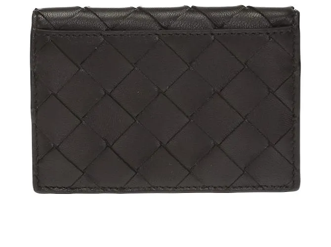 BOTTEGA VENETA TARJETERO BOTTEGA VENETA TEJIDO 'INTRECCIATO' NEGRO 