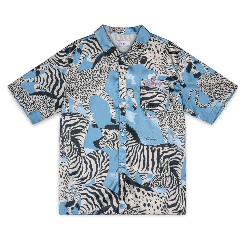 CAMISA GRIMEY ANIMAL SATIN - BLUE | Summer 23