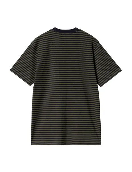 Camiseta carhartt wip s/s verner pocket azul y verde hombre