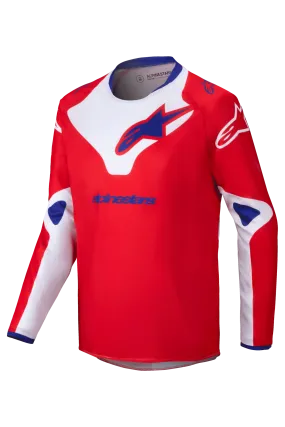 Camiseta de Cross Niño Alpinestars Racer Veil Rojo Intenso-Blanco