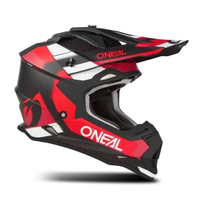 Casco de Cross O'Neal 2SRS SPYDE V.23 Negro-Rojo-Blanco