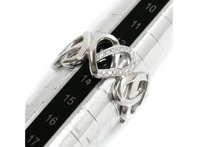 Diamond Céline Anillo de diamante con motivo de corazón en oro blanco K18 de Celine 