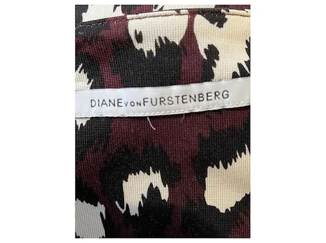 Diane Von Furstenberg Vestido de seda DvF Reina con estampado abstracto de animal Multicolor 