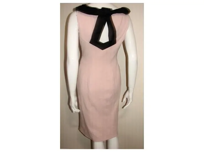 Diane Von Furstenberg Vestido DvF Pansy rosa y negro 
