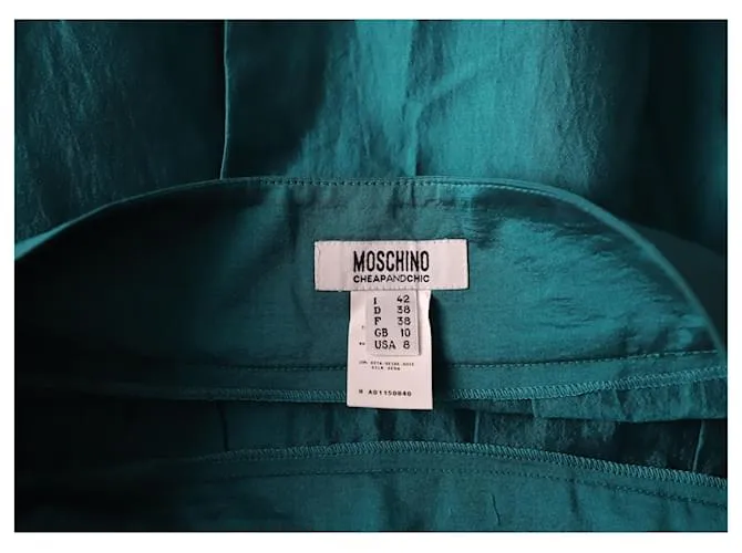 Falda de tubo en algodón verde de Moschino Cheap And Chic 