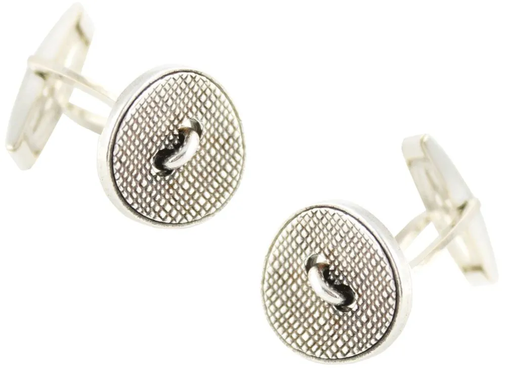 Gemelos para camisa Botón a Cuadros Plata 925