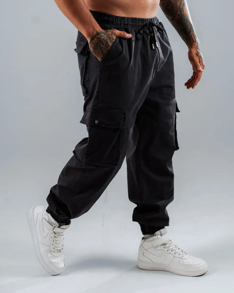 Jogger Para Hombre Cargo Básico Negro