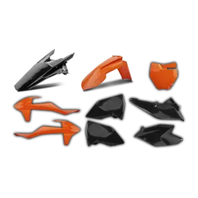 Kit de Plásticos Polisport Completo Naranja-Negro 