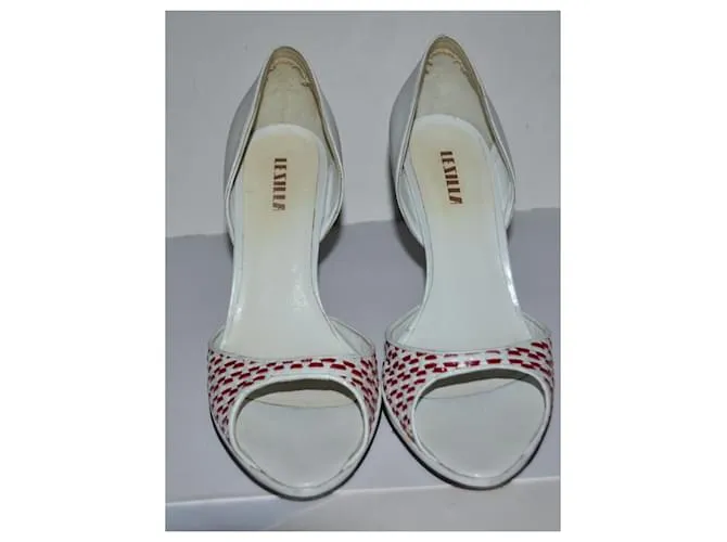 Le Silla sandalias Blanco Roja 
