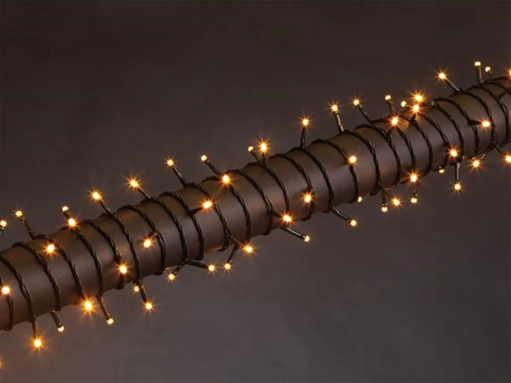 Luna LED, light string, 12 m, 160 LEDs, Arizona white, green cable, indoor and outdoor, modulator, 24 V