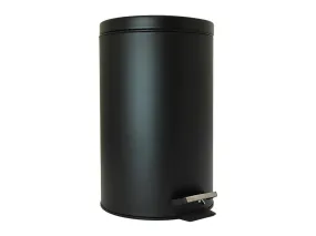 Metal pedal bin with removable plastic bucket, metal handle, and non-slip pedal, ideal for home and office, capacity 14 liters, 