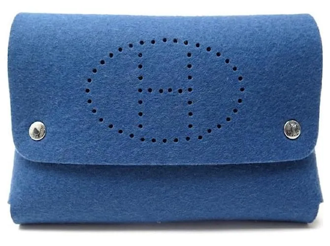 Monedero Evelyn Hermès Azul 