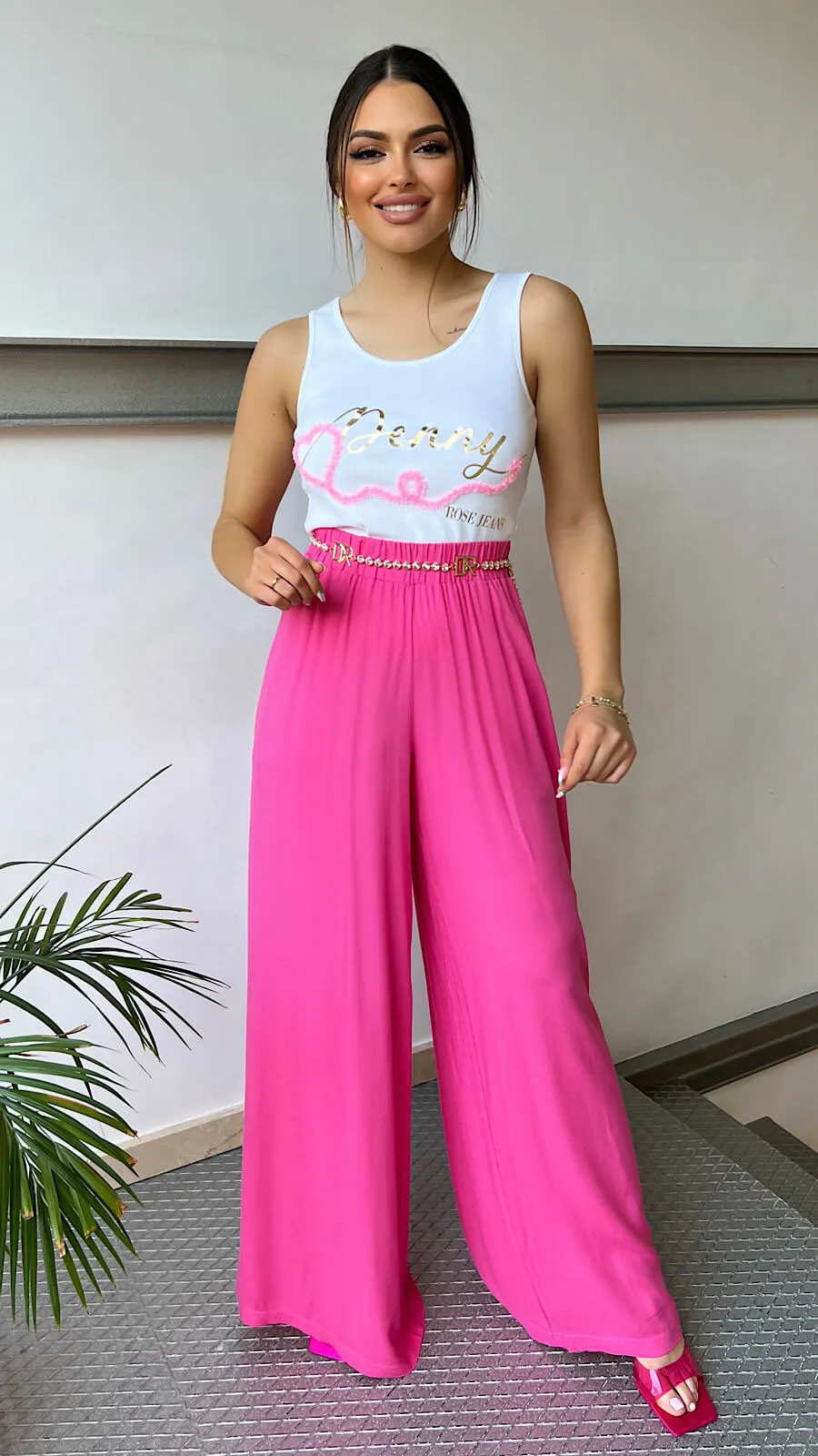 Pantalón Rosa Fluido