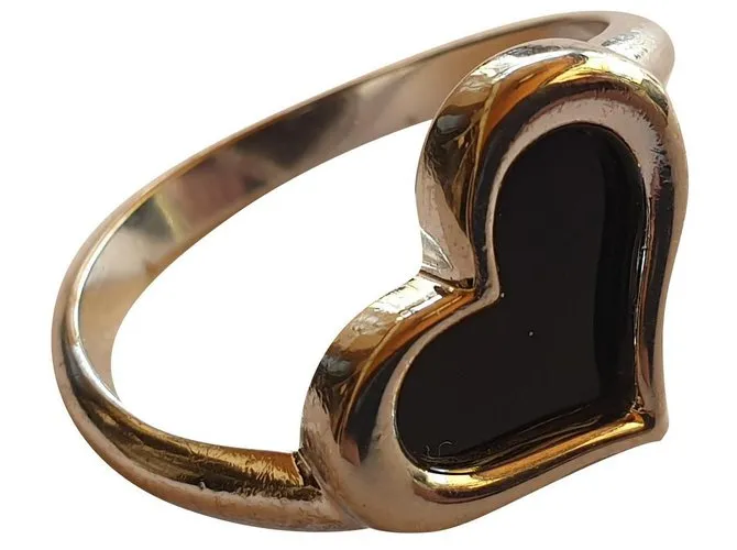 Piaget Corazón de ónix y oro blanco Negro Plata 