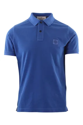 Polo de manga corta azul