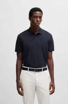 Polo regular fit en piqué de algodón