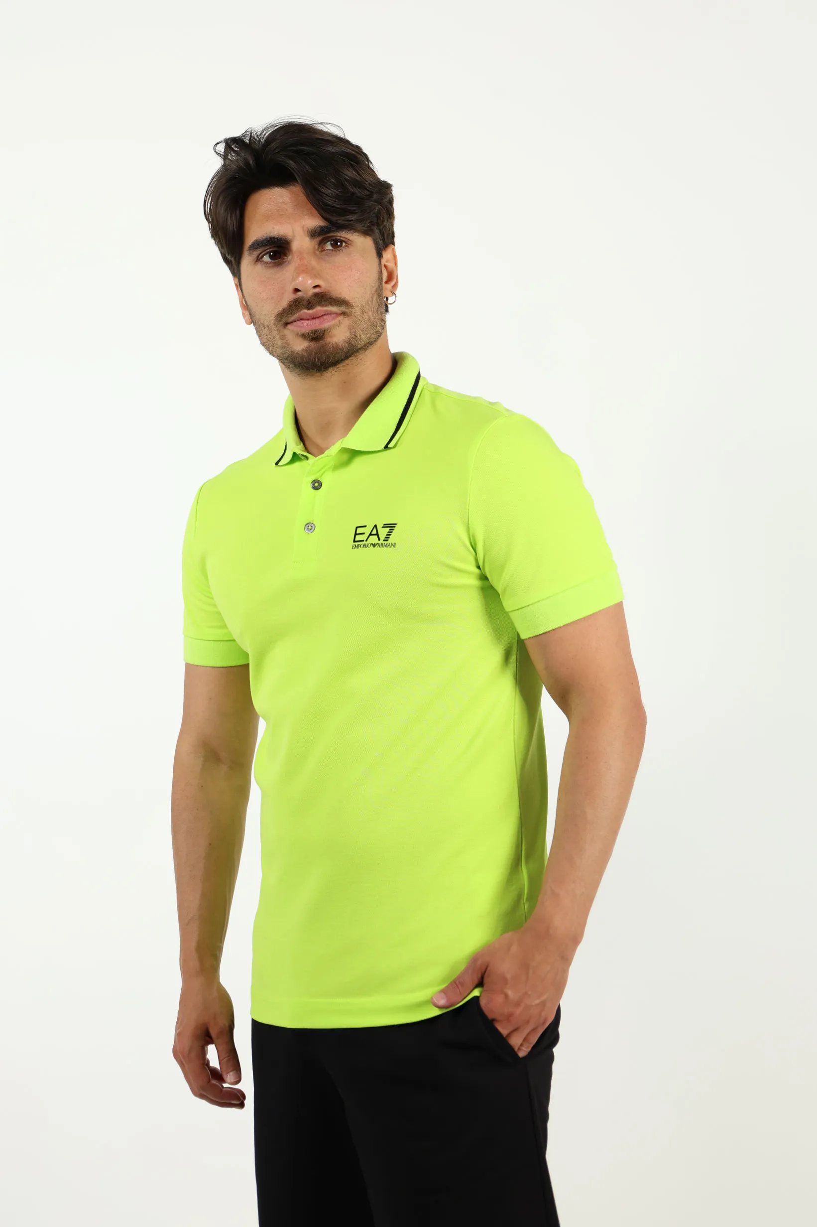 Polo verde lima con minilogo 
