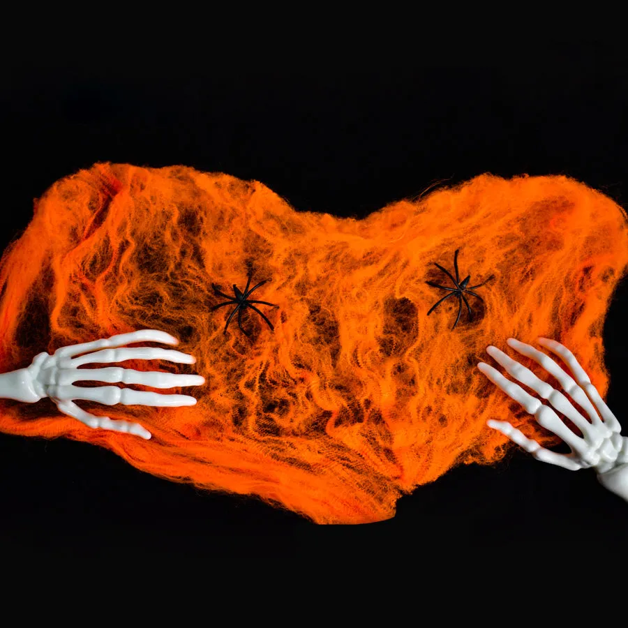 Telaraa color Naranja + 2 araas de Plástico color Negro