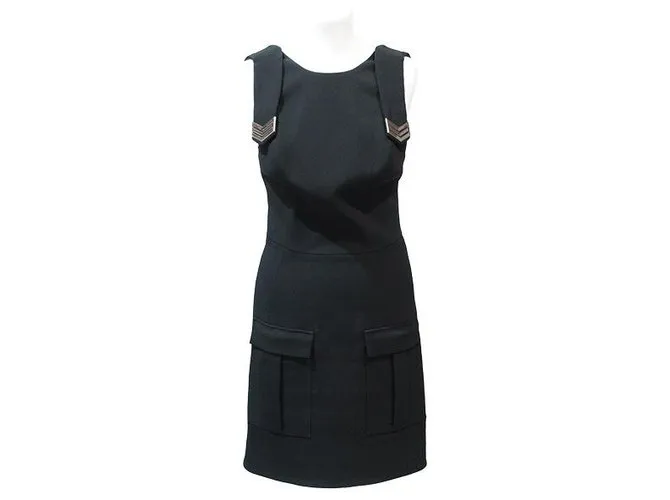 Thierry Mugler VESTIDO DELANTAL CON ESPALDA DESCUBIERTA MUGLER NEGRO 