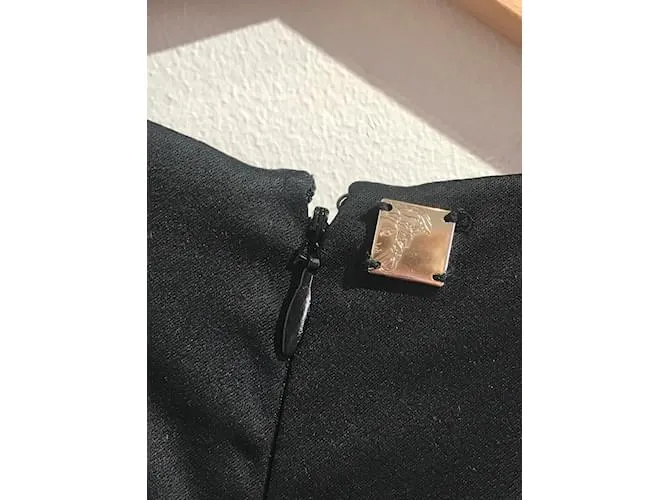 VERSACE Vestidos T.ÉL 42 Viscosa Negro 