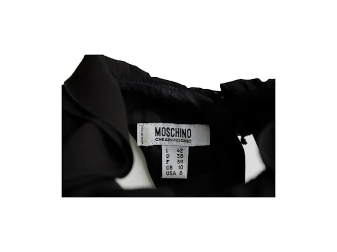 Vestido Moschino Cheap and Chic con volantes en capas Negro 