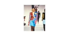 Yves Saint Laurent Falda tubo de satén Rive Gauche Azul 