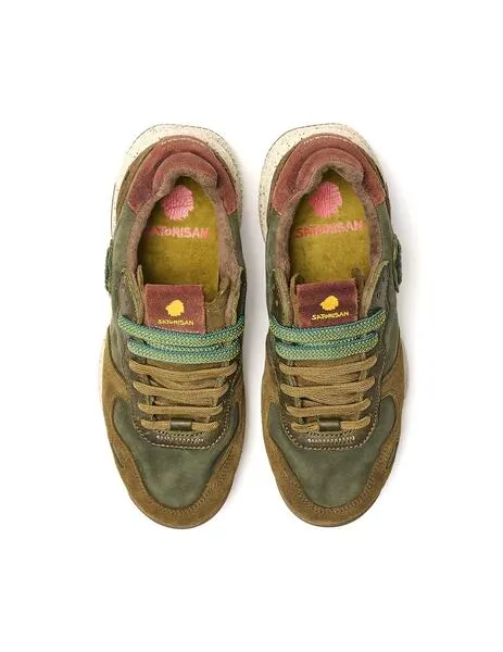 Zapatillas satorisan chacrona premium verde oscuro de hombre