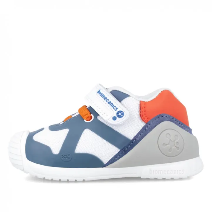 ZAPATOS BIOMECANICS DE NIñO BLACO/AZUL/NARANJA 242151A