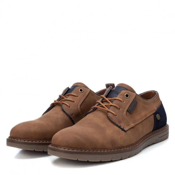 Zapatos vestir Refresh 076533 con talón en serraje azul